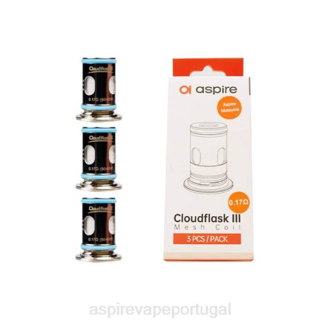 Aspire Vape Reviews - Aspire Cloudflask bobina de malha iii 0,17 ohm/3 unidades por pacote Z20F207